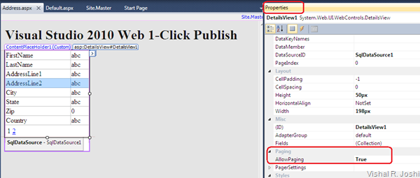Vishal Joshi's Tangent: Creating a simple ASP.NET 4 Web App using ...